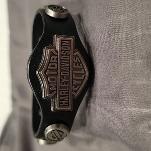 Leather Harley Davidson snap bracelet